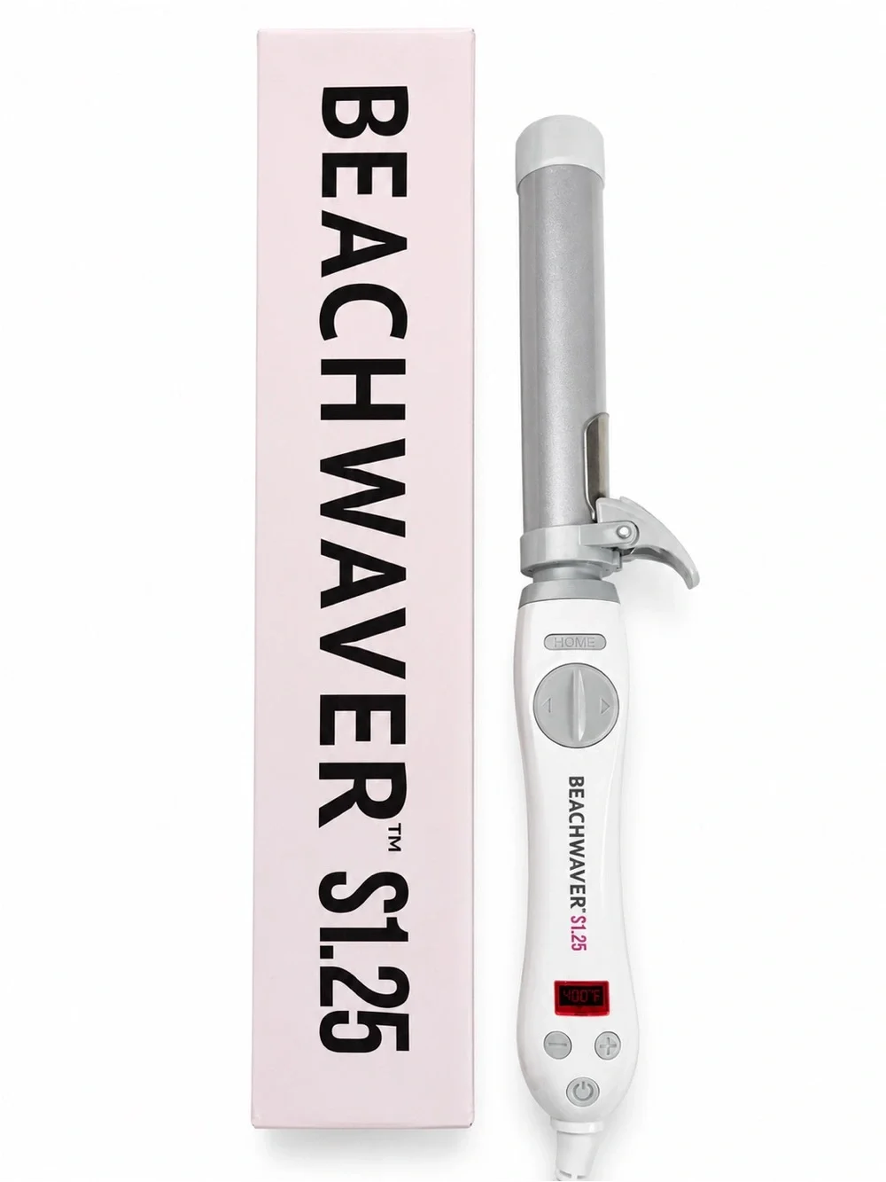 BEACHWAVER S1.25 White Curling Iron — White